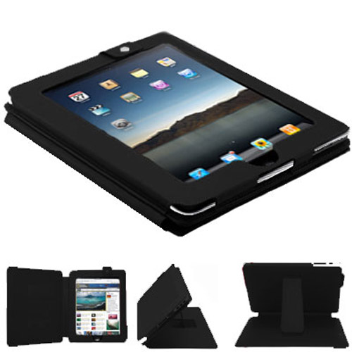 Faux Leather Case for the Apple iPad - Black