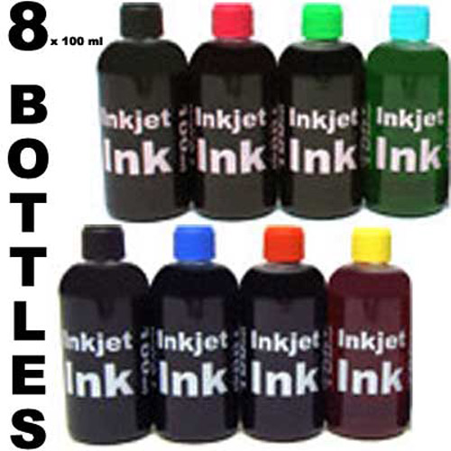 Refill ink for Epson R800 Continuous Ink System CISS (8 Bottles)