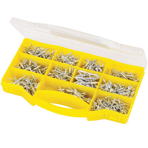 650 Piece Assorted Pop Rivets Pack With Storage/Carry Case