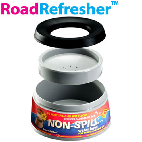 Road Refresher the Non Spill Water Bowl Large - Grey