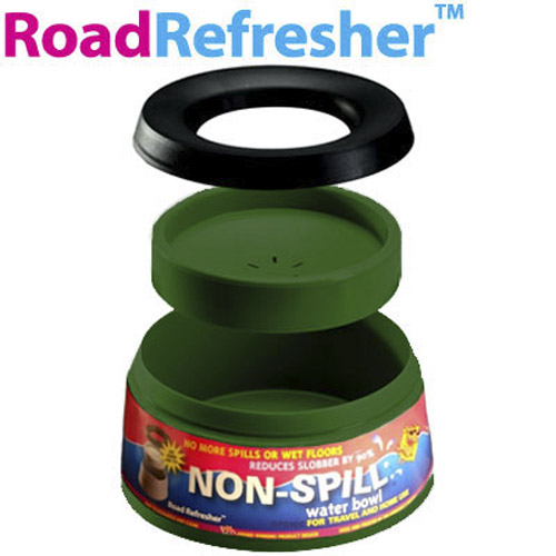 Road Refresher the Non Spill Water Bowl Large - Green