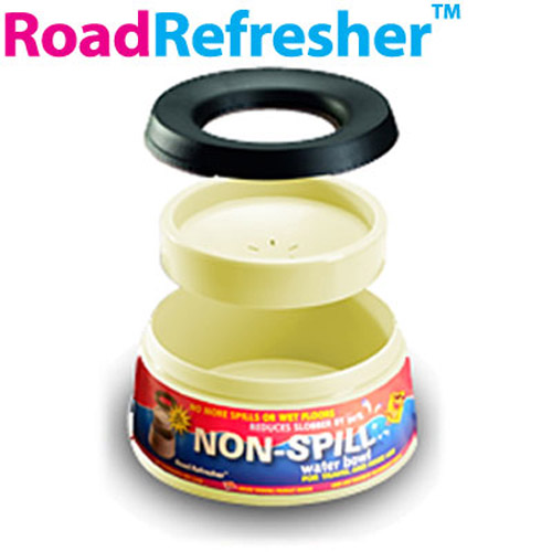 Road Refresher the Non Spill Water Bowl Small - Cream