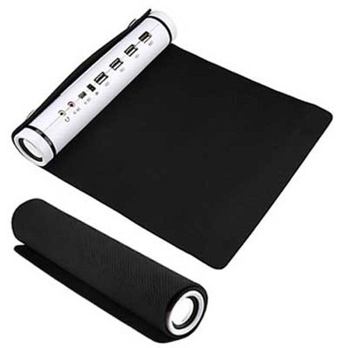 Roll-up mouse Pad and Computer Speakers