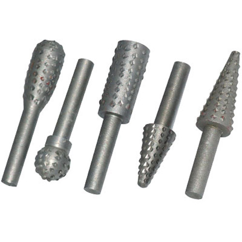 5pc Rotary Burr Wood Surface File Bit Set - 1/4inch Shank