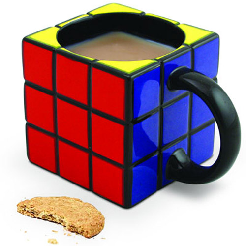 Novelty 80s Retro Style Ceramic Rubiks Cube Mug