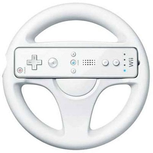 Set Of 4 Round Steering Wheels For Nintendo Wii Mario Kart Game