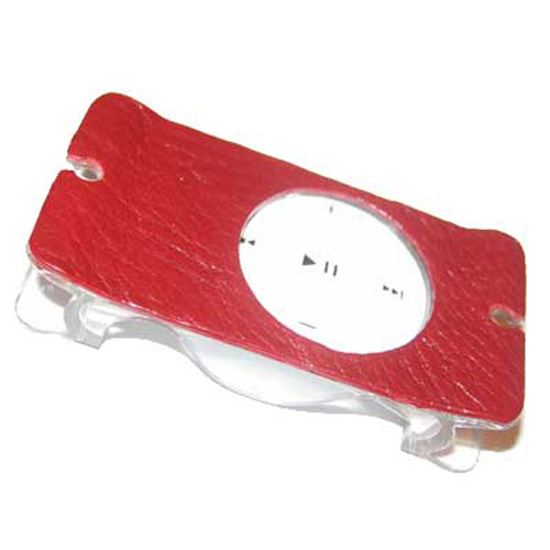 Leather & Plastic Case Cover for iPod 2nd Gen Shuffle - Maroon