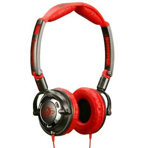 Headphones Stereo on Skullcandy Lowrider Stereo Headphones  Silver And Red