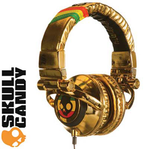 Skullcandy Bass on Skullcandy Ti   Gold Foil Rasta Buy Online From Qfonic Technology  Uk