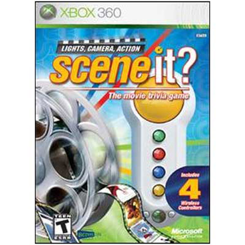 Scene It: The Movie Trivia Game & 4 Wireless Controllers XBOX360
