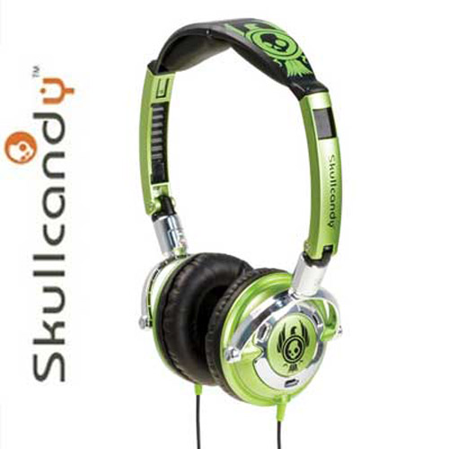 Skull  Phones on Skullcandy Lowrider Headphones   Green   Black