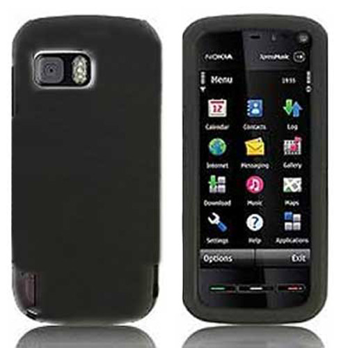 Silicone Skin Case for Nokia 5800 Black