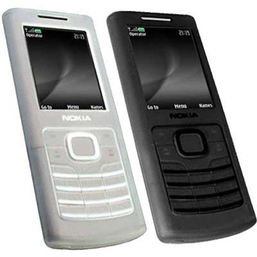 Silicone Skin Case for Nokia 6500 Classic - 2 Pack - Black/White