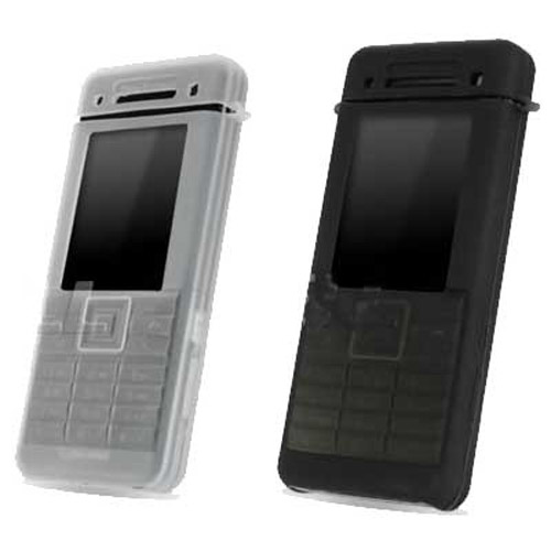 Silicone Skin Case for Sony Ericsson C902 - Twin Pack - Black/Wh