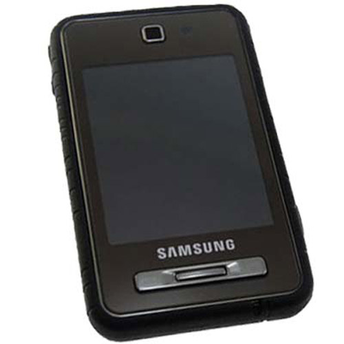 Silicone Skin Case for Samsung F480 Tocco - Black