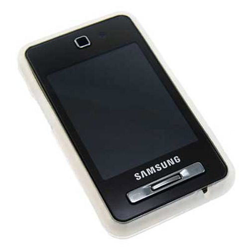 Silicone Case for Samsung F480 Tocco - White