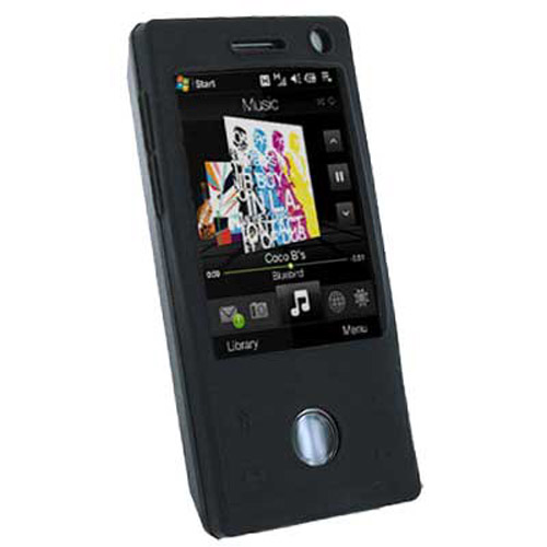 Silicone Skin Case for HTC Touch Diamond - Black
