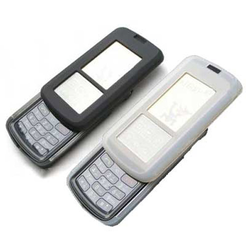 Silicone Skin Case for LG Venus KF600 - Twin Pack - Black/White