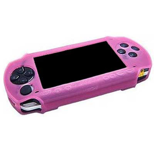 Silicone Skin Case for Sony PSP 3000 Slim and Lite - Pink