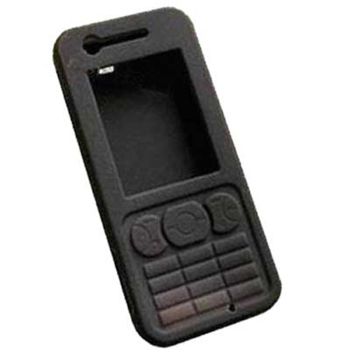 Silicone Skin Case for Sony Ericsson W890 / W890i - Black