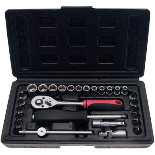 29 Pc Chrome Vanadium Steel 1/4inch Drive Pro Socket Set