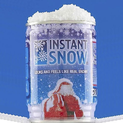 Instant Snow in a Can