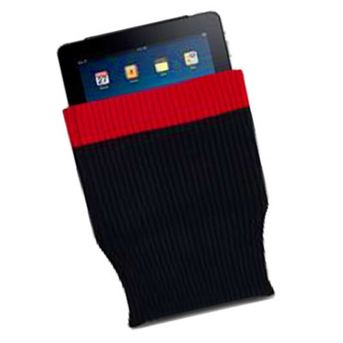Sock Case for Apple iPad - Black / Red