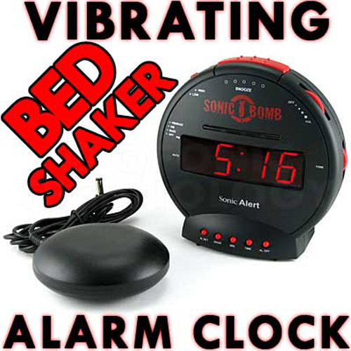 Sonic Bomb Alarm Clock - Shakes You Awake! 113 Decibels!