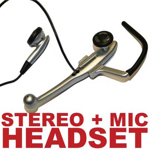 Stereo Ear Hook Headset with Mic for Skype / VoIP