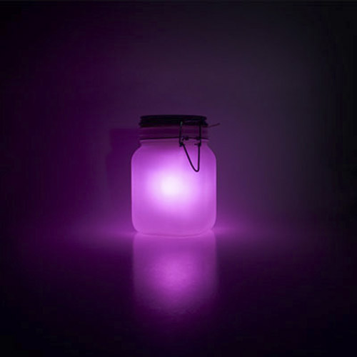Sun Jar Solar Night Light - Pink