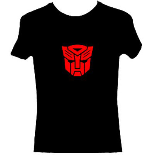 Transformers Autobot Flashing Light Up T-Shirt - Medium