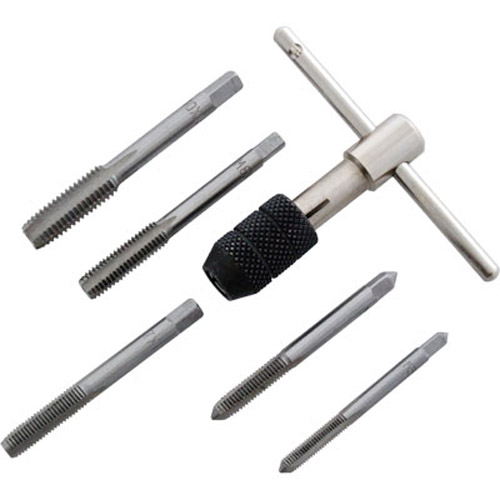 6 Pc Metric Tap Wrench & Chuck Set - M5, M6, M7, M8 & M10