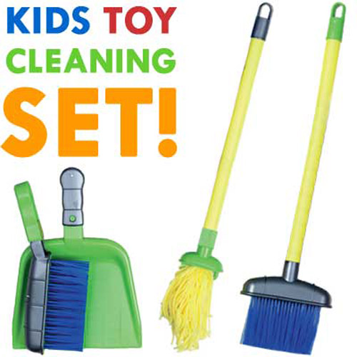 Kids Cleaning / Sweeping / Brush / Mop / Dustpan Toy Set