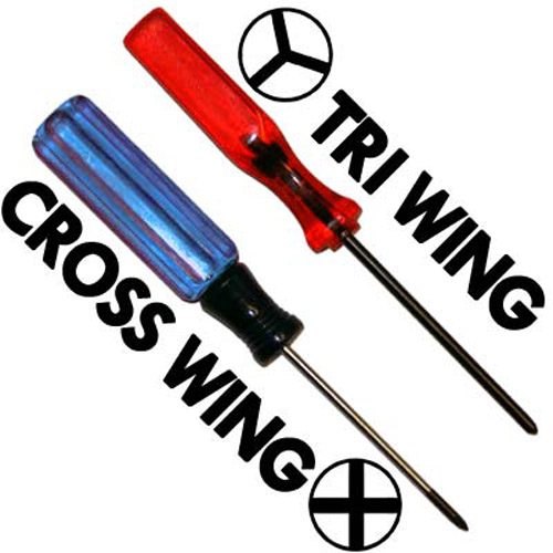 Tri-Wing & Cross-Wing Screwdrivers for Nintendo DS Lite/Wii