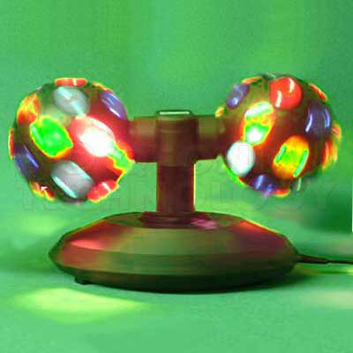 Twin Black Disco Ball Light - Rotating and Spinning