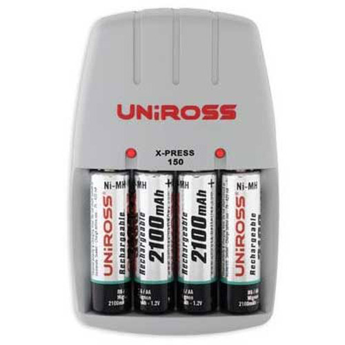 Uniross Battery Charger - X-Press 150 Charger AA/AAA/9V -incl 4