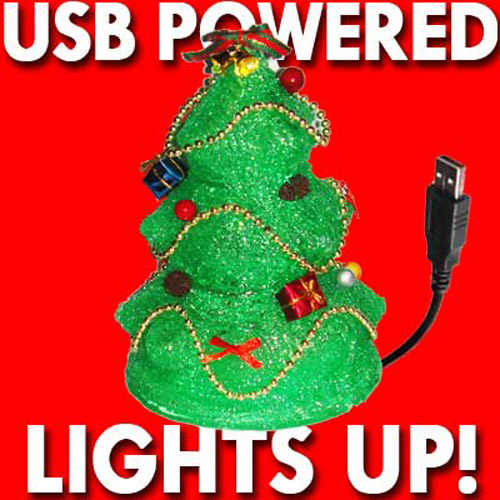 USB Light Up LED Christmas Tree - Green