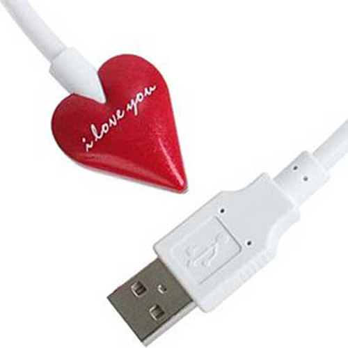 USB Heart Light for Laptop / Reading with I LOVE YOU message