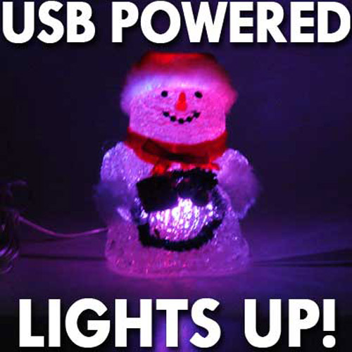USB Novelty Glowing Light Up LED Christmas Snowman