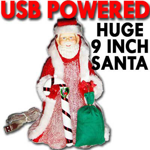 USB Christmas Red Santa with Colour Changing LED Lights