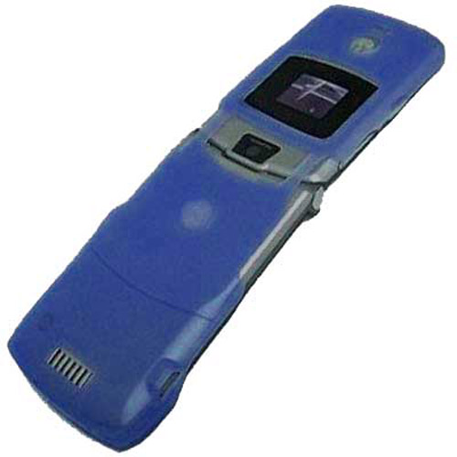 Motorola V3 Razr Silicone Skin Case - Navy Blue