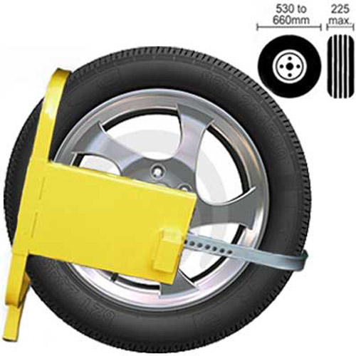 Wheel / Tyre Clamp Lock for Car, Van, Caravan Security