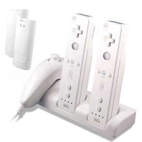 3in1 Charge Station for Wii & 2xRechargeable Batteries 2800mAh