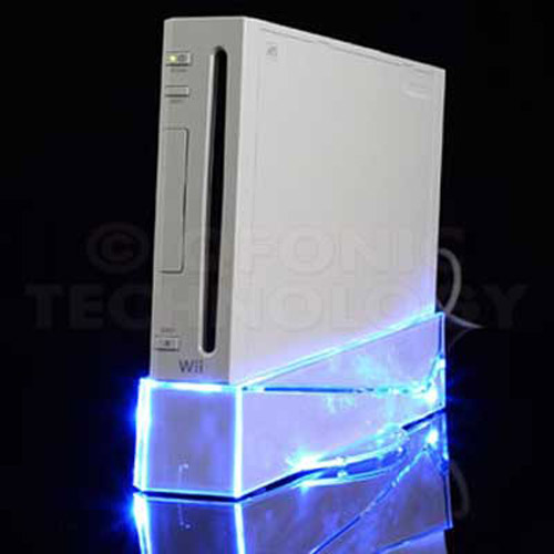 Crystal Cooling Stand with fan and Blue LED for Nintendo Wii