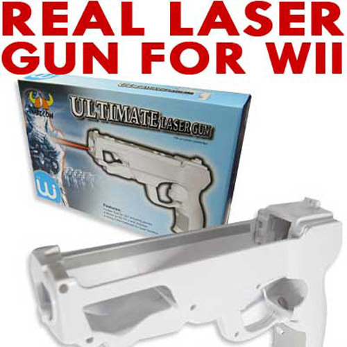 Laser Gun Adaptor for Nintendo Wii Remote & Nun Chuk Real Laser