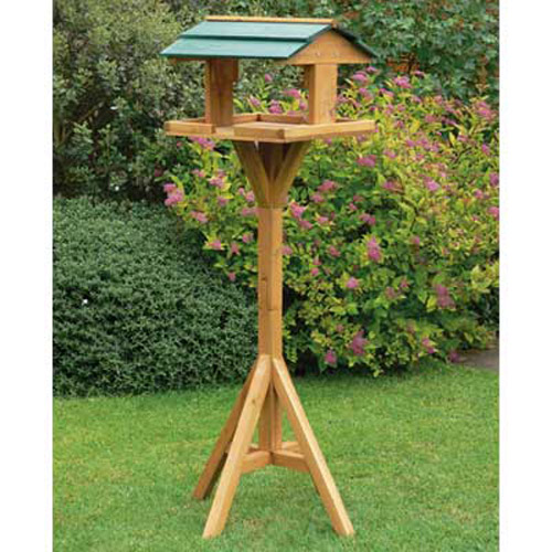 Free Standing Wooden Bird Table