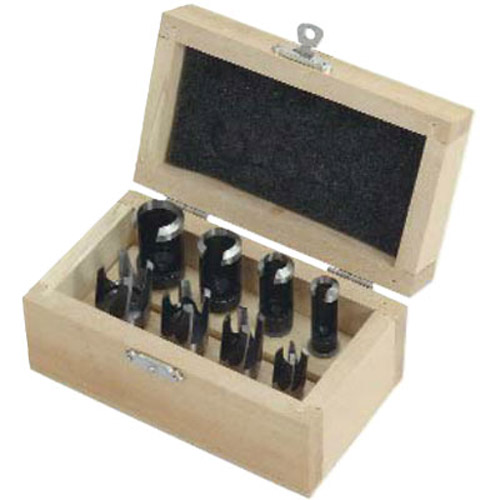 8 Piece Fully Polished Wood Plug Cutting Set - 9.5mm Shanks