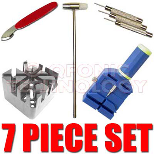 7 Piece Watch Bracelet Link Adjusting Tool Set