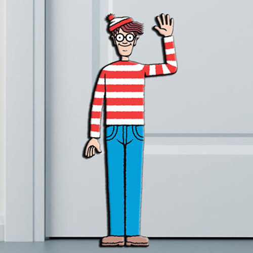 Classic Where's Wally Rubber Door Stop - 7 x 7.5 x 17cm