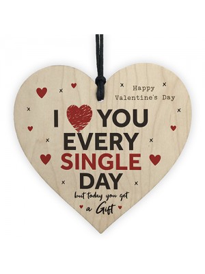 Valentines Gifts For Boyfriend Girlfriend Wood Heart LOVE Gift